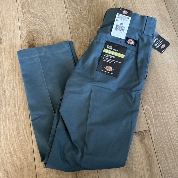 Dickies Flex Twill Work Pant Slim Fit‎ Tapered Leg 29 X 30 L Green Durable NEW - Picture 1 of 6